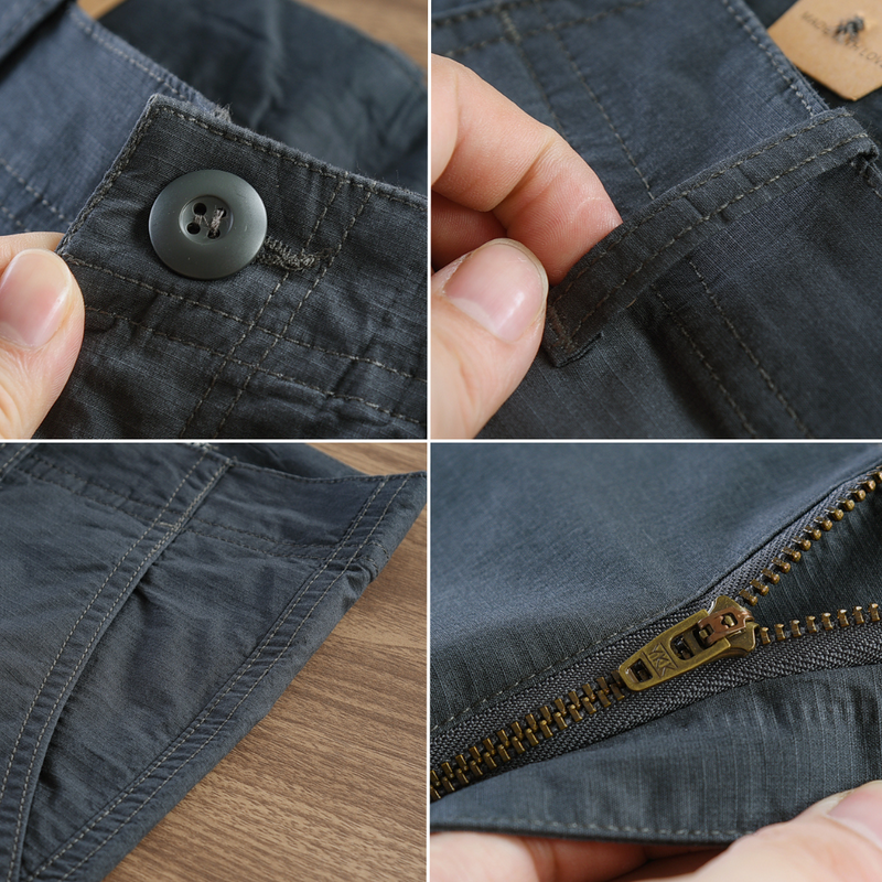 Calça Reta Masculina em Sarja - Kit 4 Unidades.