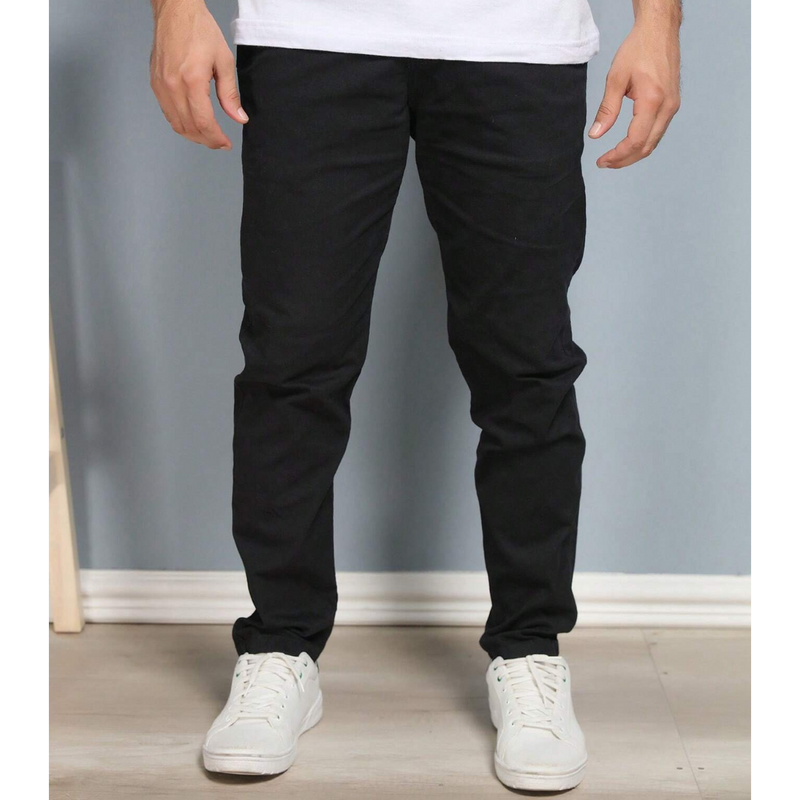 Calça Reta Masculina em Sarja - Kit 4 Unidades.