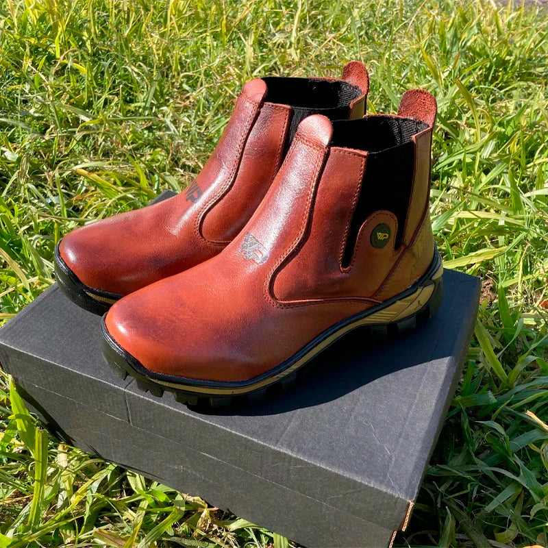 Kit Caterpillar - Bota Masculina em Couro Legítimo e Palmilha Ortopédica + [Brindes Exclusivos]!