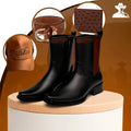 Kit Bota Maverick 3.0 em Couro Legítimo com Palmilha Ortopédica +BRINDES (Boné, Cinto e Carteira)