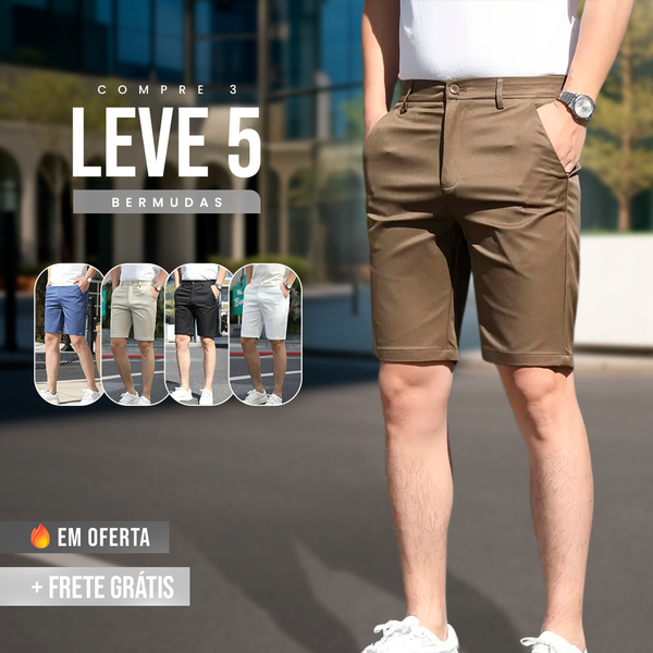 Bermudas Urban Sarja Tecido Premium [COMPRE 3 & LEVE 5]!