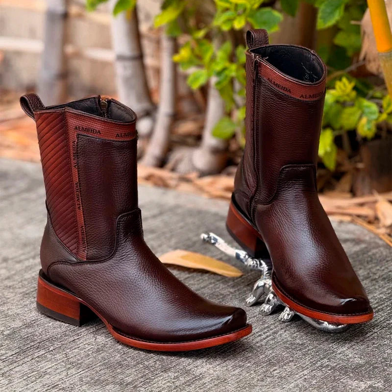 Kit Bota Maverick 3.0 em Couro Legítimo com Palmilha Ortopédica +BRINDES (Boné, Cinto e Carteira)
