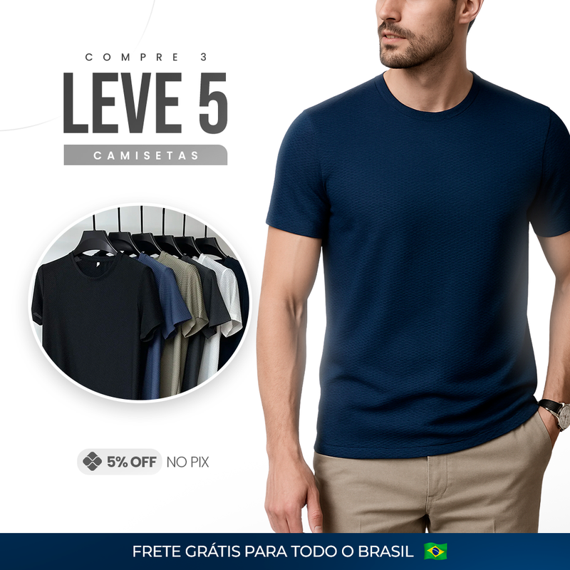COMPRE 3 & LEVE 5 - Camisas Fresh Em Algodão Premium!