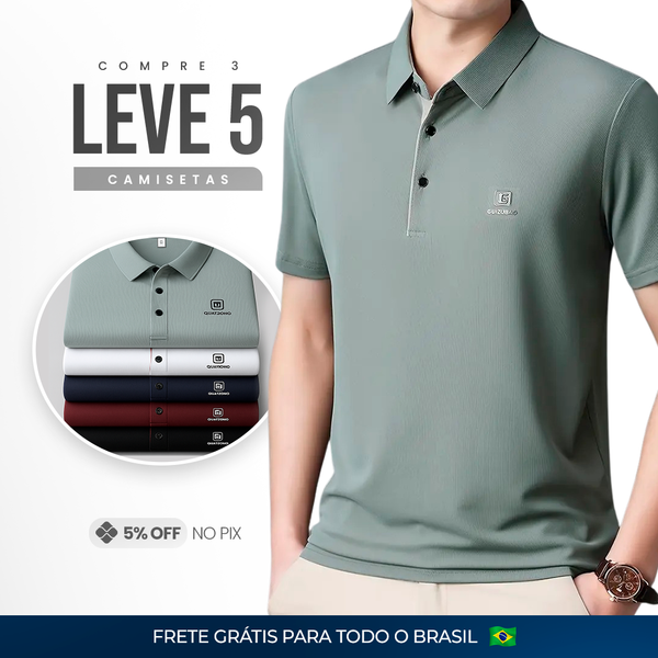 Camisa Polo Gênova em Algodão Premium (COMPRE 3 & LEVE 5)